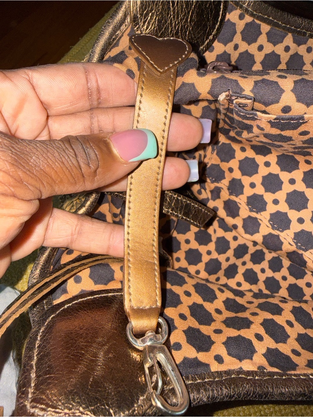 Brighton Raven Woven Raffia & Metallic Bronze Leather Hobo Bag EUC - Picture 14 of 14